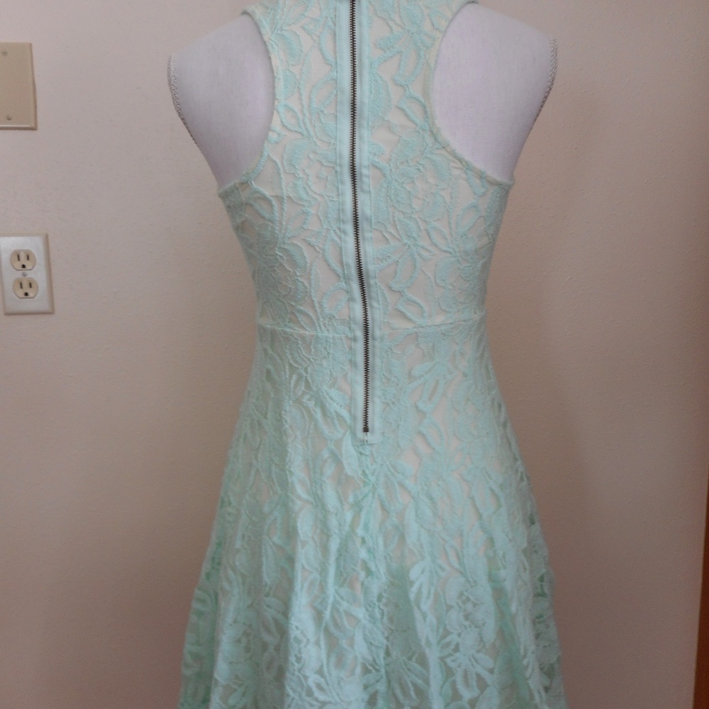 Xhilaration Mint Green Lace Dress, Size S/P - Picture 3 of 5